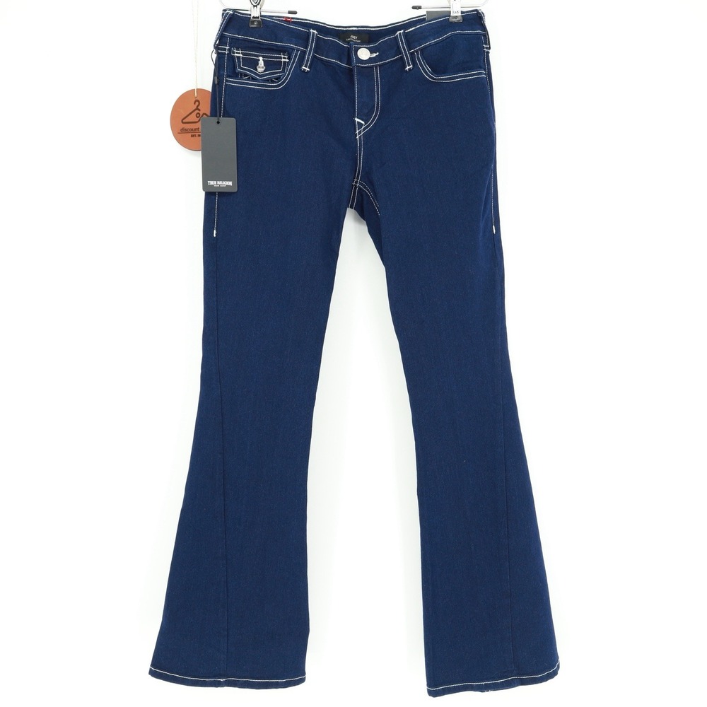 True Religion Joey SN LR Flap Flare Jeans 2S Body Rinse‎ Size 29 NWT $159